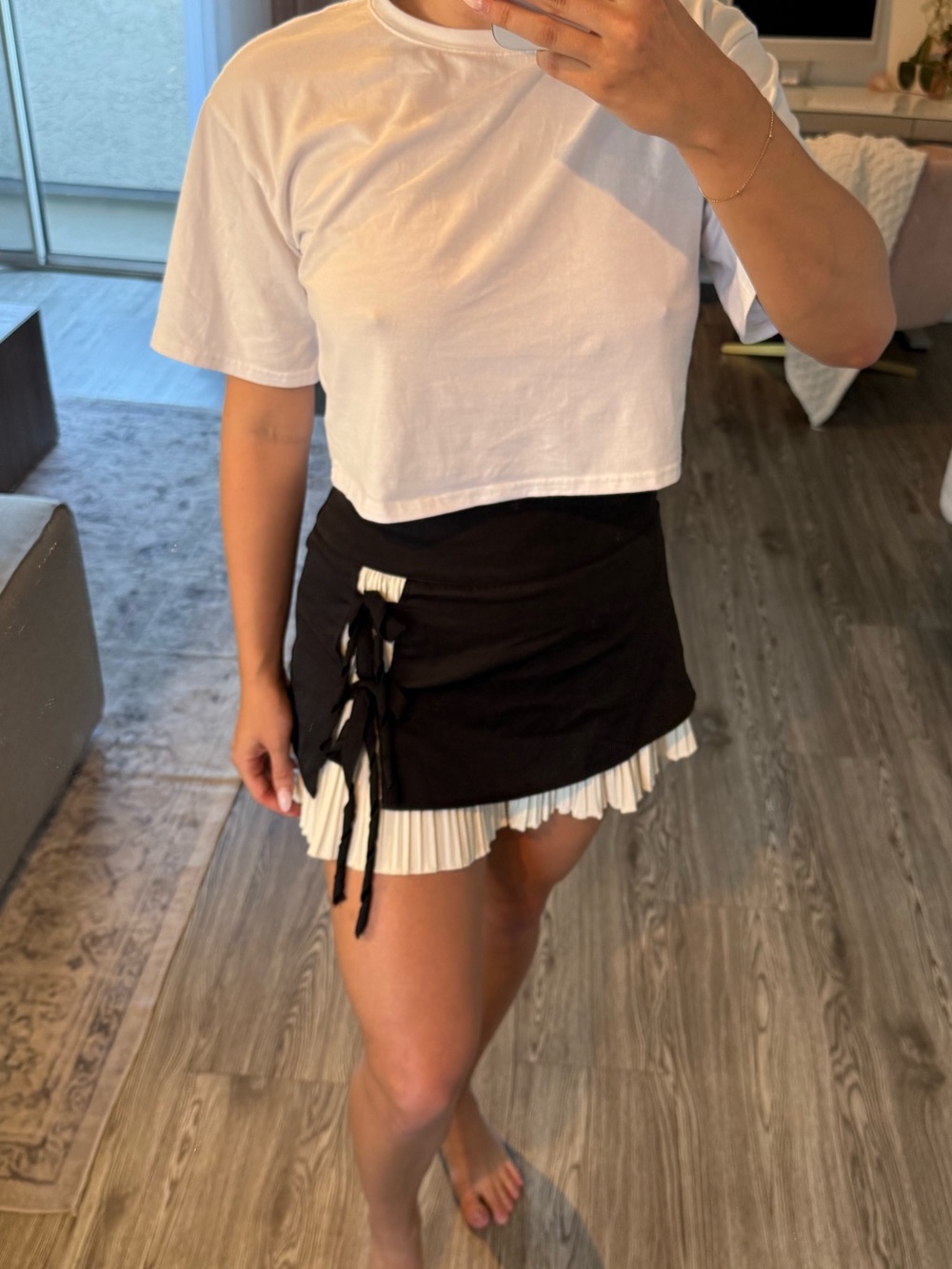 Pleated Mini Skirt